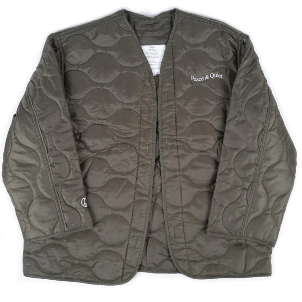 🫒🍸THE MUSEUM OF PEACE AND QUIET x ROTHCO LINER JACKET OLIVE Men’s XL NWOT 🍸🫒